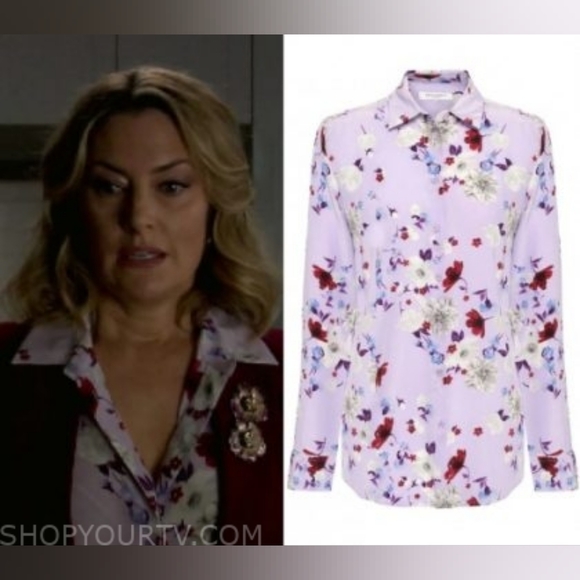 Equip­ment Essential Orchid Lilac Floral Print 100% Silk Shirt Blouse Size M - Picture 6 of 10